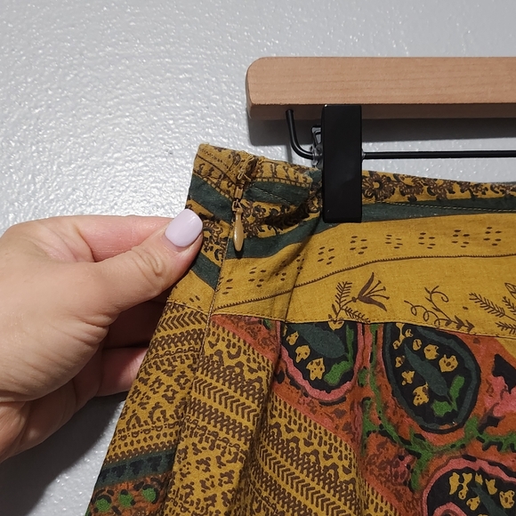 THE TERRITORY AHEAD Boho Cottage Floral Paisley Maxi Skirt Size 12 Art Festival - Picture 8 of 14